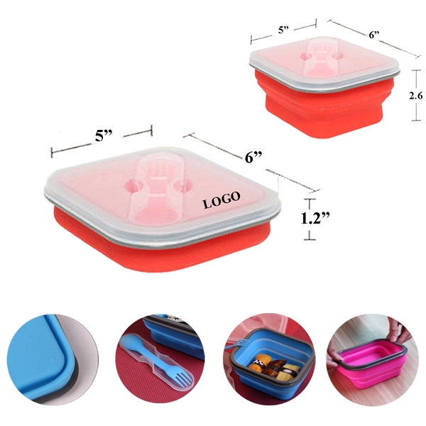 Silicone Collapsible Food Container or Lunch Box - Image 3