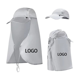 Baseball Peaked Cap Hat With Neck Breathable Sunshade