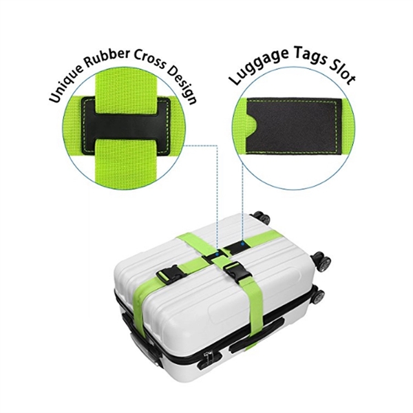 Cross Luggage Straps With Built-in Luggage Tag Slot - Image 4