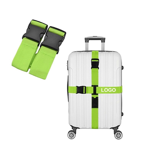 Cross Luggage Straps With Built-in Luggage Tag Slot - Image 1