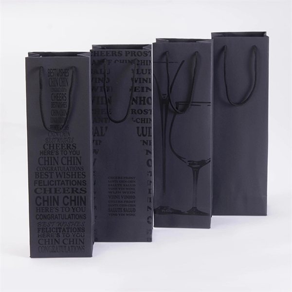Metallic Foil Single Wine Paper Bag - Image 2