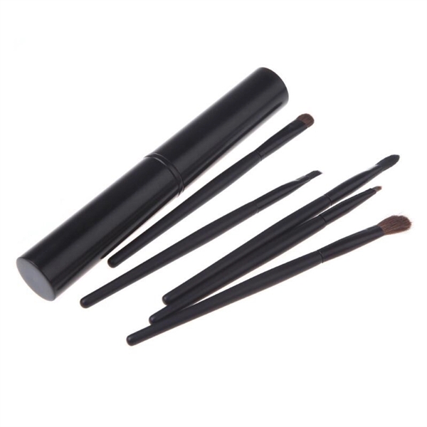 Cosmetic Make Up Eye Brush Set Kit With Aluminum Case - Image 2