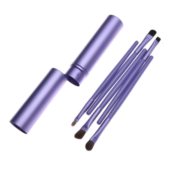 Cosmetic Make Up Eye Brush Set Kit With Aluminum Case - Image 6