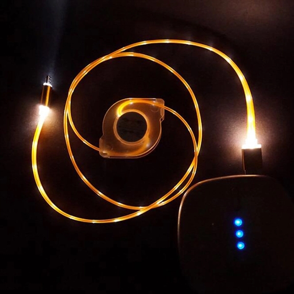 Retractable Or Telescopic LED Light Up Phone Charging Cable - Image 2