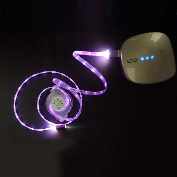 Retractable Or Telescopic LED Light Up Phone Charging Cable - Image 4