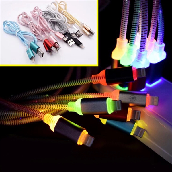 Spiral Thread LED Light Up Phone Charging Cable - Image 2