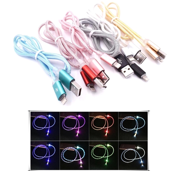 Spiral Thread LED Light Up Phone Charging Cable - Image 7