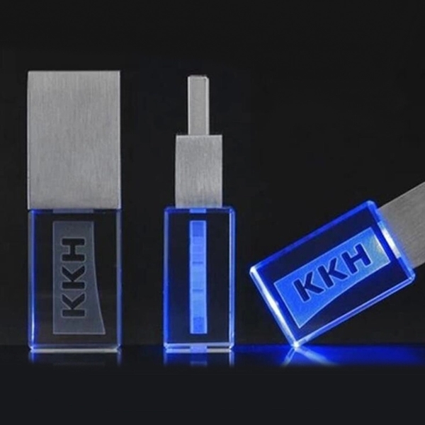 Custom Lighting Crystal Flash Drive With LOGO Engraved - Image 2