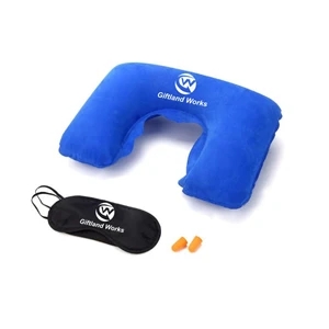 Travel Neck Pillow Set With Eye Mask