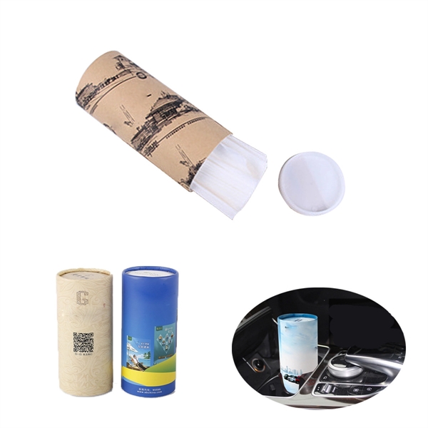 Full Color Printing Tissue Round Container with Tissues - Image 3