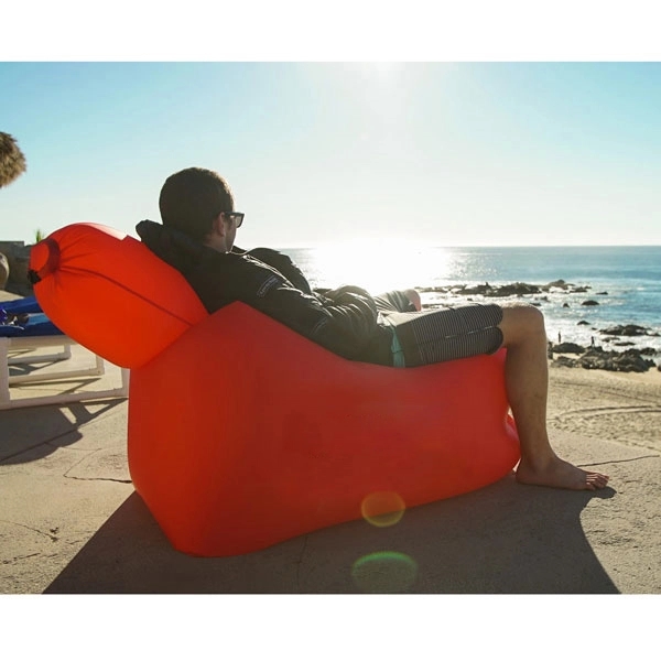 Inflatable Portable Air Couch Beach Lounger with Pillow - Image 5