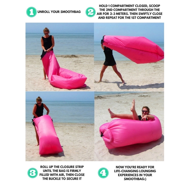 Inflatable Portable Air Couch Beach Lounger with Pillow - Image 6