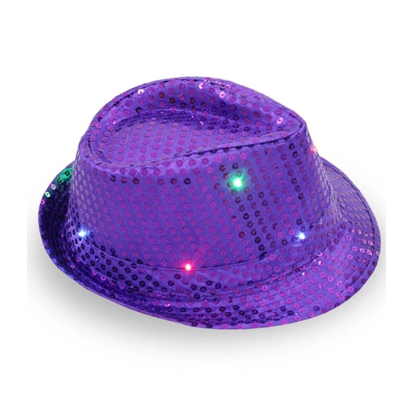 LED Flash Fedora Hat Jazz Hat Concert Cap For Party - Image 3