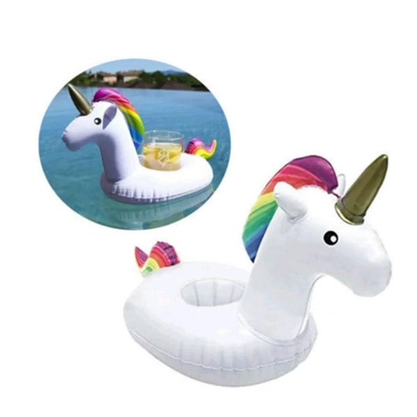 Inflatable Unicorn Pool Floating Drink Holder - Image 4