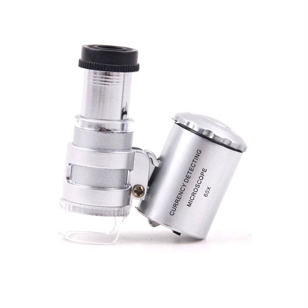 60X Pocket Microscope Illuminating Jewelry Magnifier Loupe - Image 1