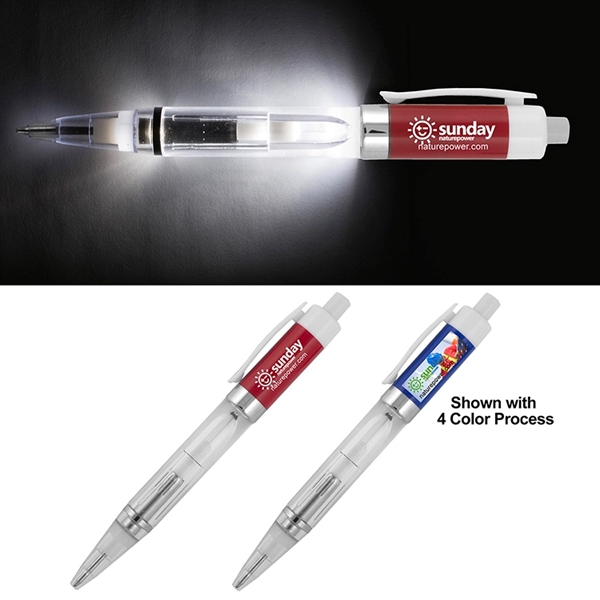 Reyes Light Up Pen with White Color LED Light - Image 1