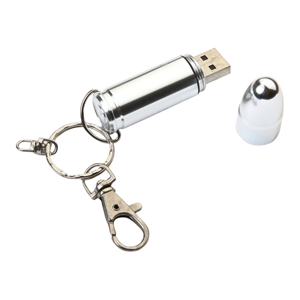 Bullet USB Flash Drive w/ Key Chain - Image 4