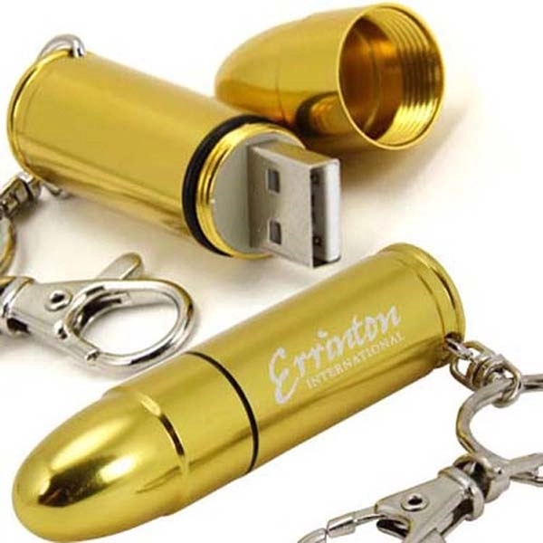Bullet USB Flash Drive w/ Key Chain - Image 15