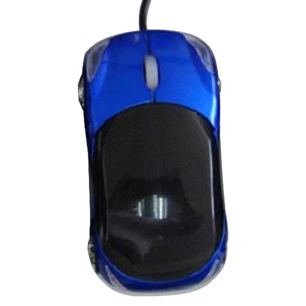 Sporty Car Optical Mouse w/ Headlights & Black Trim Wired - Image 4