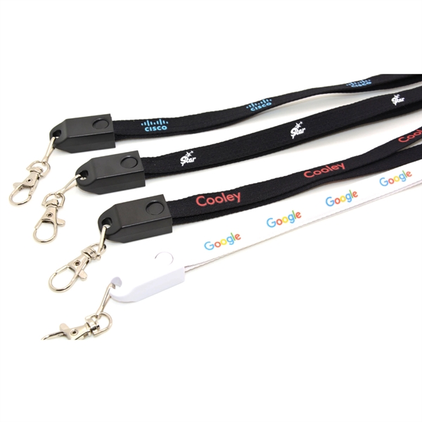 2 In One Neck Lanyard USB Phone Charging Charger - Image 2