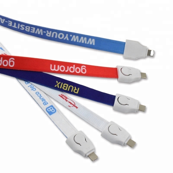 2 In One Neck Lanyard USB Phone Charging Charger - Image 7