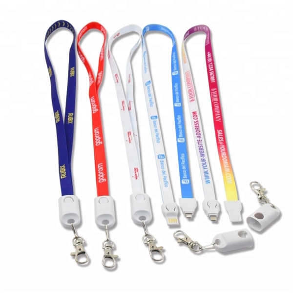 2 In One Neck Lanyard USB Phone Charging Charger - Image 8