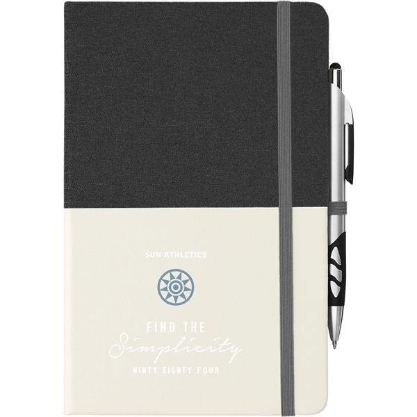 5" x 8" Two Tone Bound Notebook - Image 1