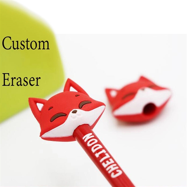 Custom Rubber Pencil Top Eraser Students Stationery School S - Image 6
