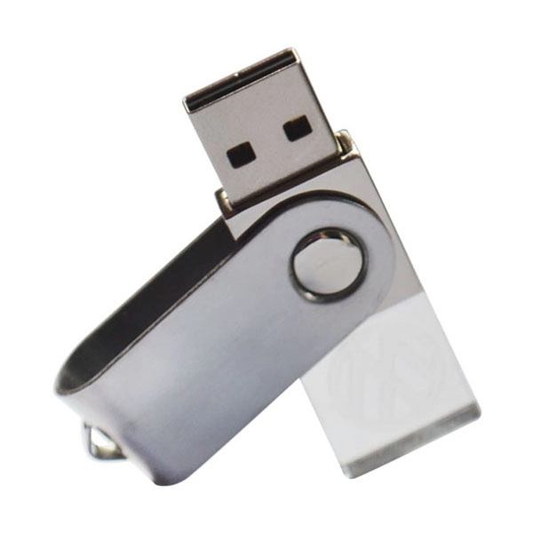 Crystal & Metal Swing Out Cap Free USB Flash Drive - Image 4