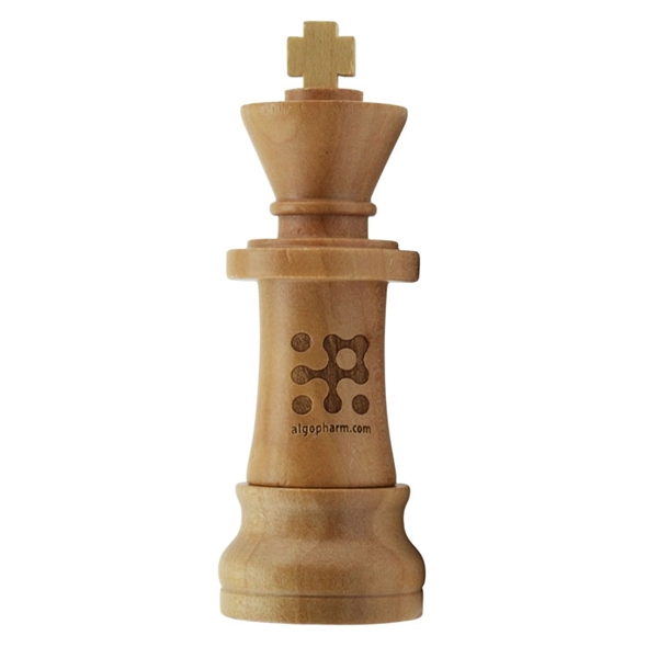 Wooden King Chess piece Shaped USB Flash Drive - Image 4
