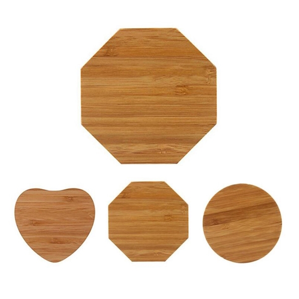Wooden Or Bamboo Round Square Qi Wireless Phone Charger - Image 2