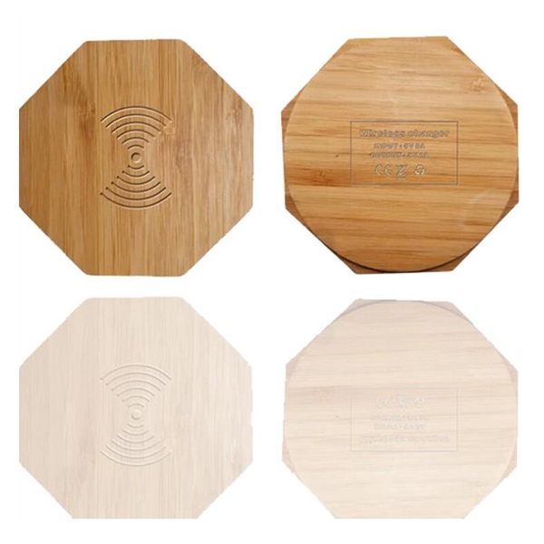 Wooden Or Bamboo Round Square Qi Wireless Phone Charger - Image 6