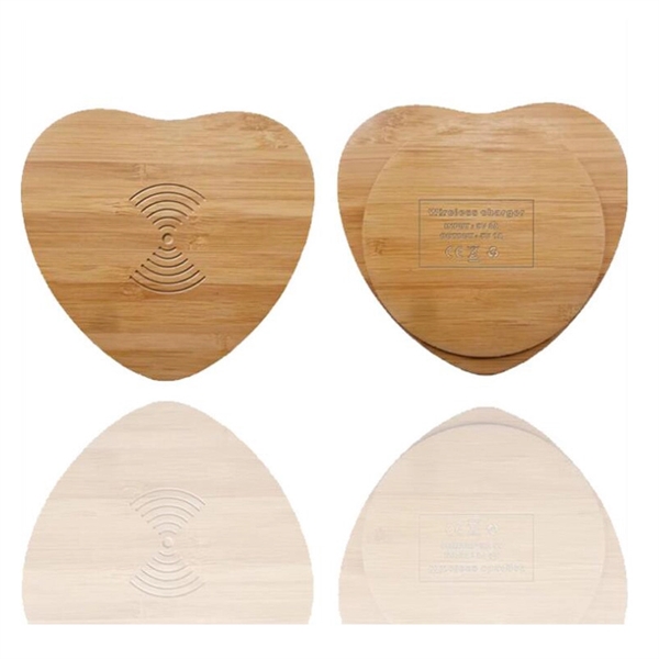 Wooden Or Bamboo Round Square Qi Wireless Phone Charger - Image 7