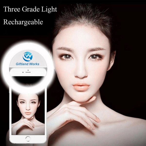 Selfie Light Round Clip On Phone Camera Selfie Ring Flash Li - Image 2