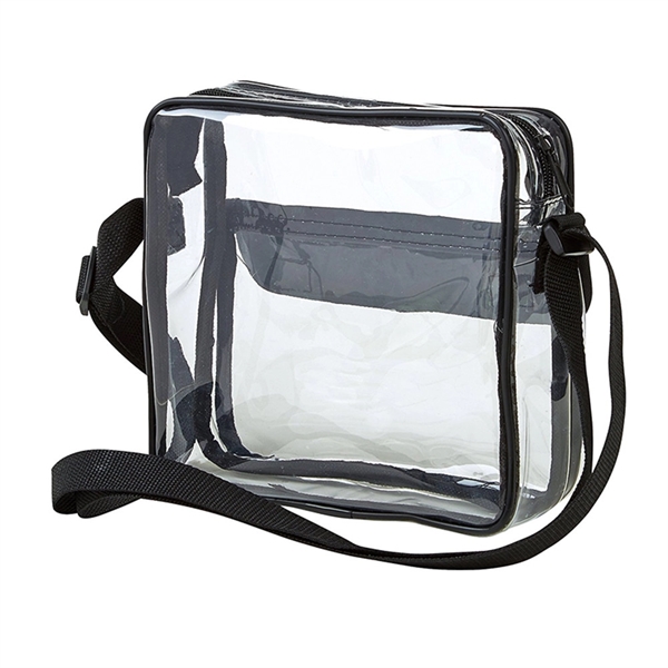 Clear Cross-Body Messenger Shoulder Bag - Image 3
