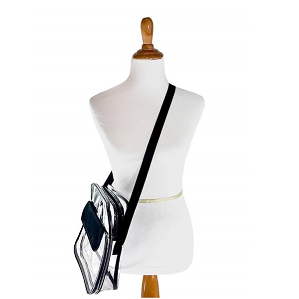 Clear Cross-Body Messenger Shoulder Bag - Image 5