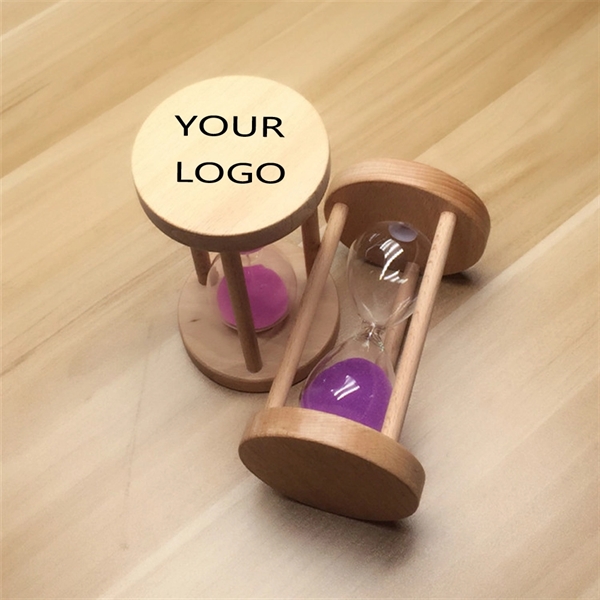 Round Wooden Hourglass Or Timer - Image 1