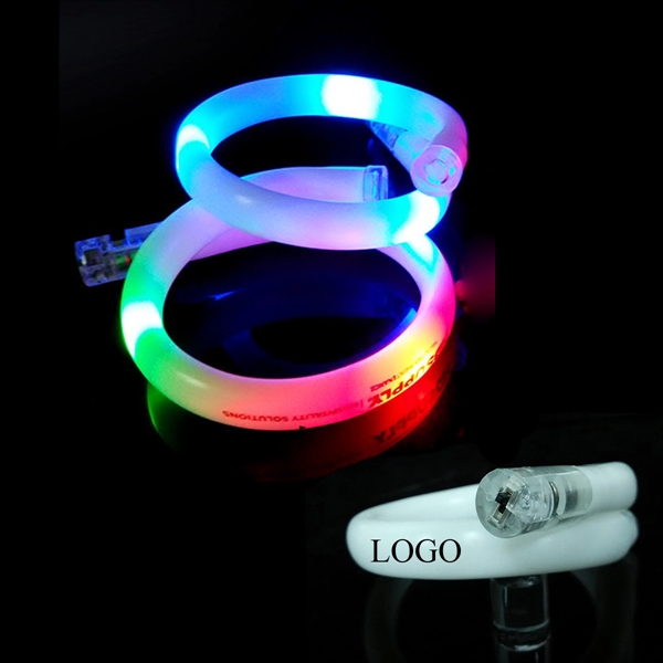 3-LED Tube Flashing Bracelets - Image 1