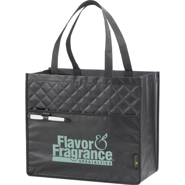Quilted Laminated Non-Woven Carry-All Tote - Image 1