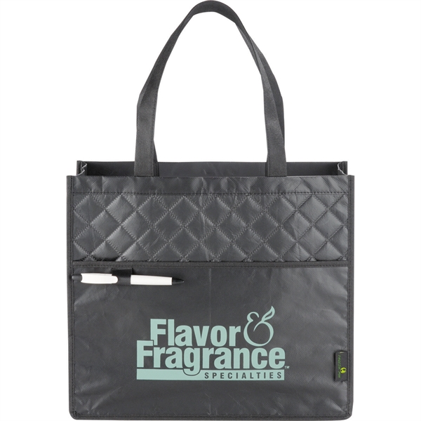 Quilted Laminated Non-Woven Carry-All Tote - Image 2