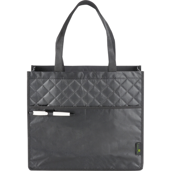 Quilted Laminated Non-Woven Carry-All Tote - Image 3