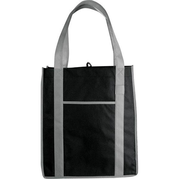 Contrast Non-Woven Carry-All Tote - Image 2
