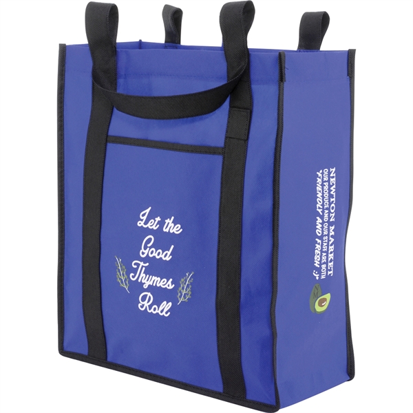 Contrast Non-Woven Carry-All Tote - Image 6