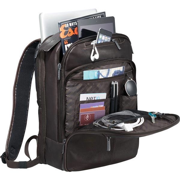Kenneth Cole® Colombian Leather TSA Compu-Backpack - Image 2