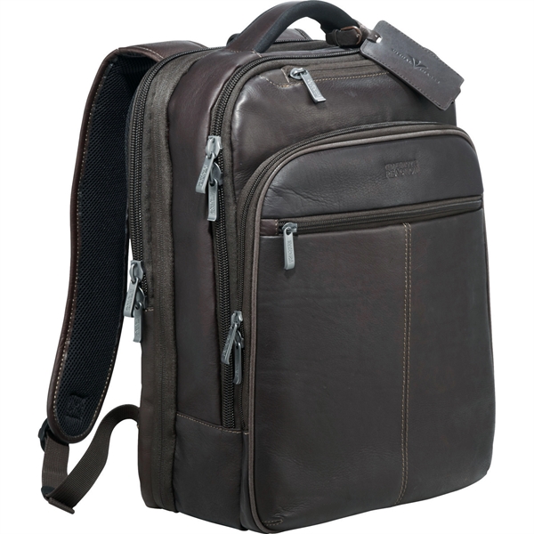 Kenneth Cole® Colombian Leather TSA Compu-Backpack - Image 6
