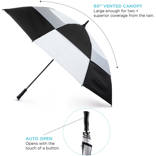 62" totes® Auto Open Vented Golf Umbrella - Image 7