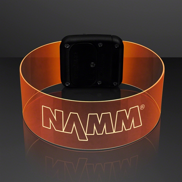 Laser Engraved - Orange Cosmic LED Neon Bracelet - Image 1