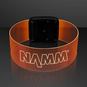 Laser Engraved - Orange Cosmic LED Neon Bracelet