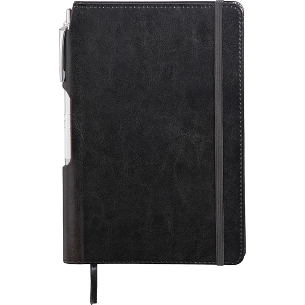 6" x 8.5" Viola Bound Notebook with Pen - Image 2
