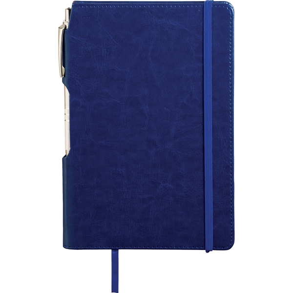 6" x 8.5" Viola Bound Notebook with Pen - Image 5